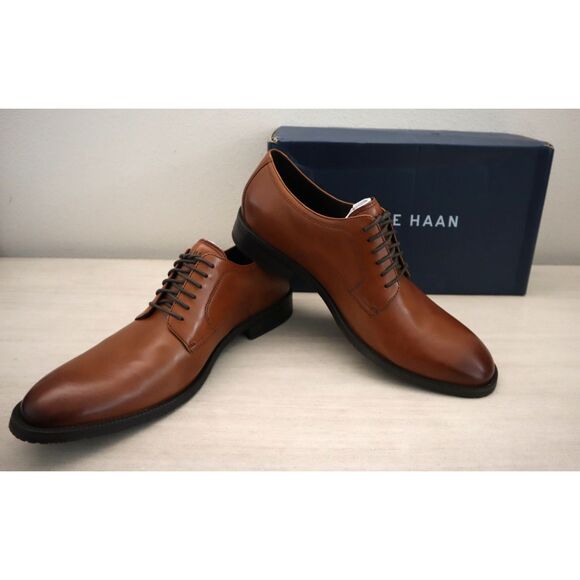 Cole Haan C38448 Men's Sz 11.5M Tan Modern Essentials Plain Toe Oxfords - Picture 1 of 16